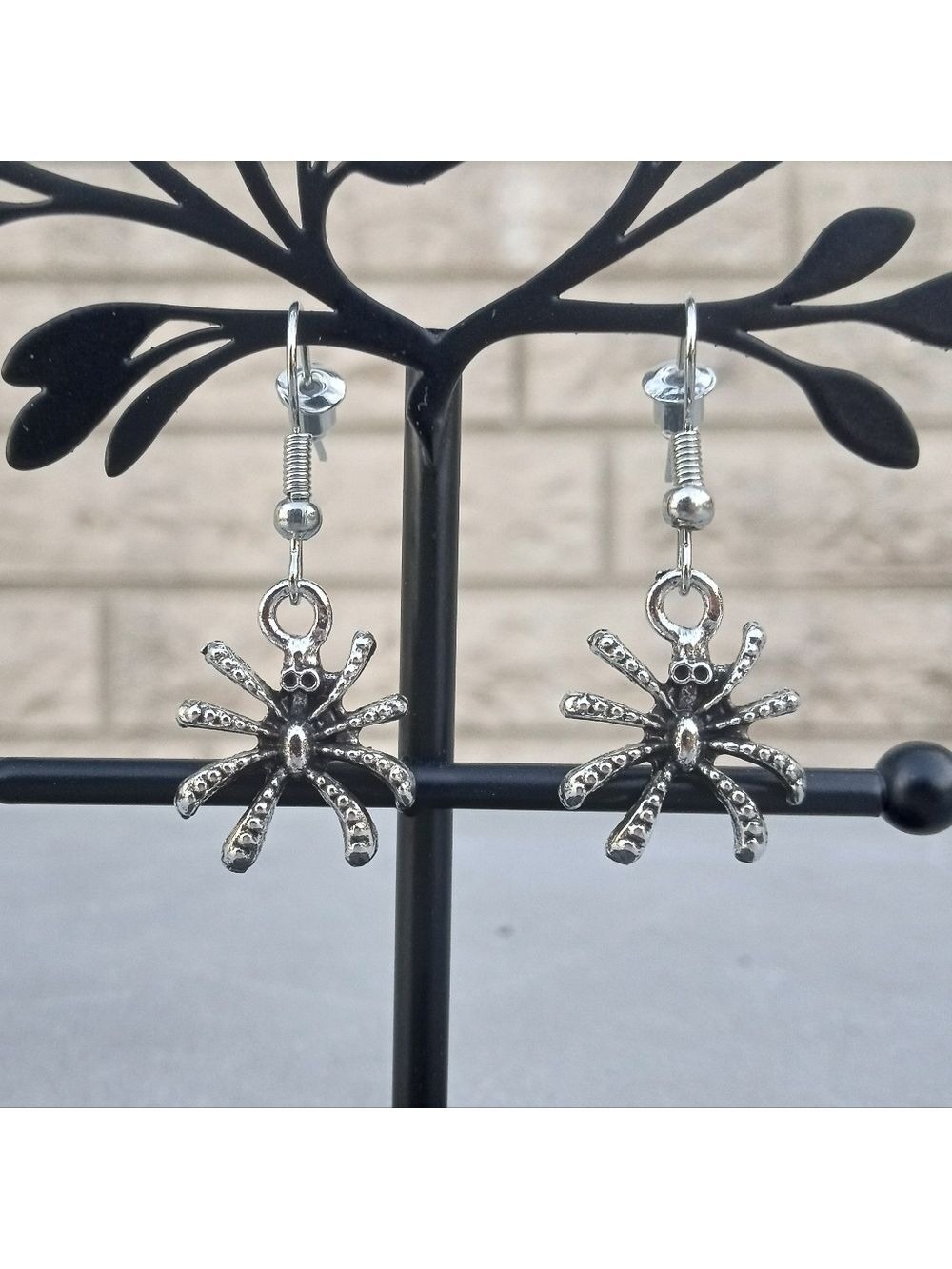 2/$10 Skull Spider Stainless Steel Earrings